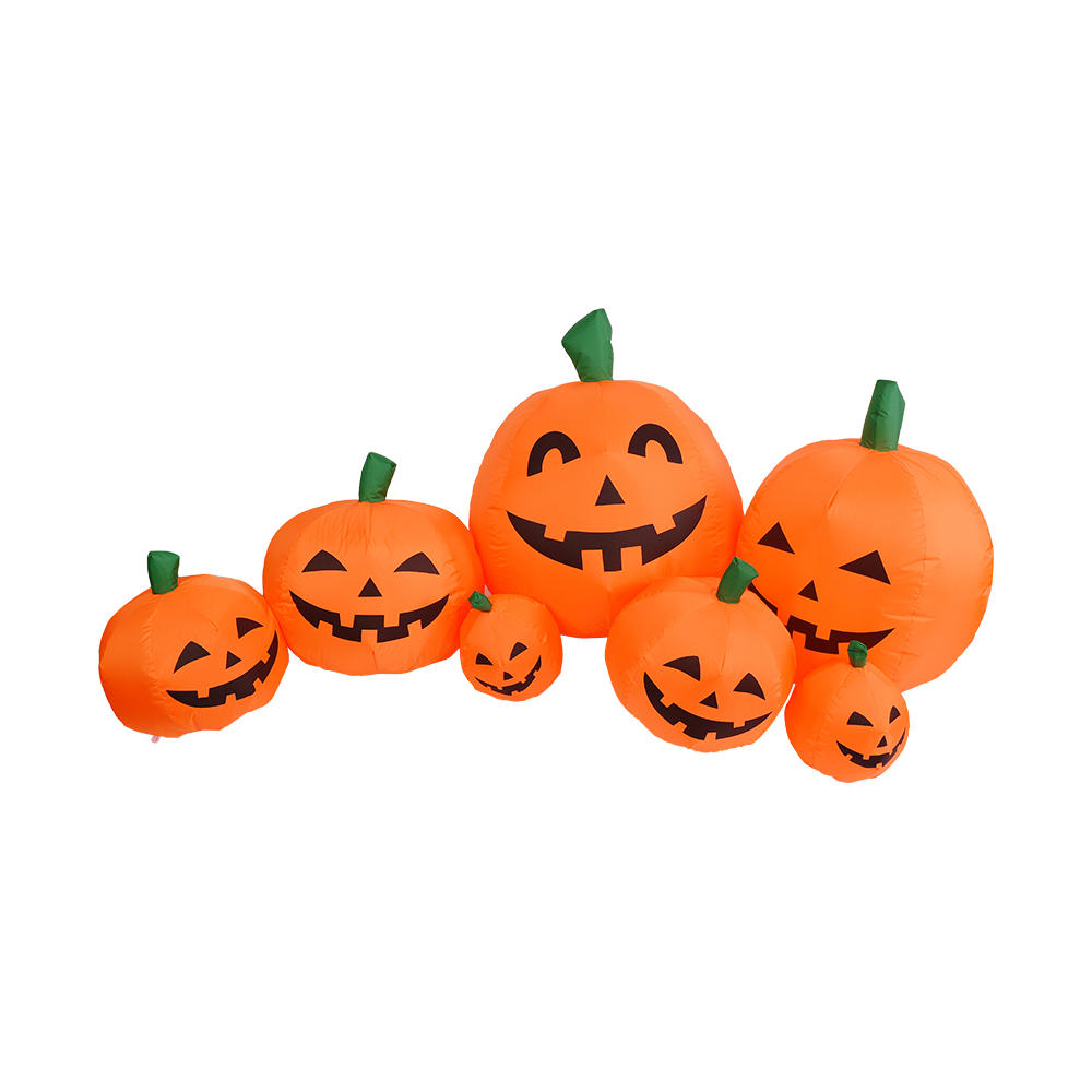 230cm Ft Halloween inflatable pumpkin patch family decoration （built-in led）