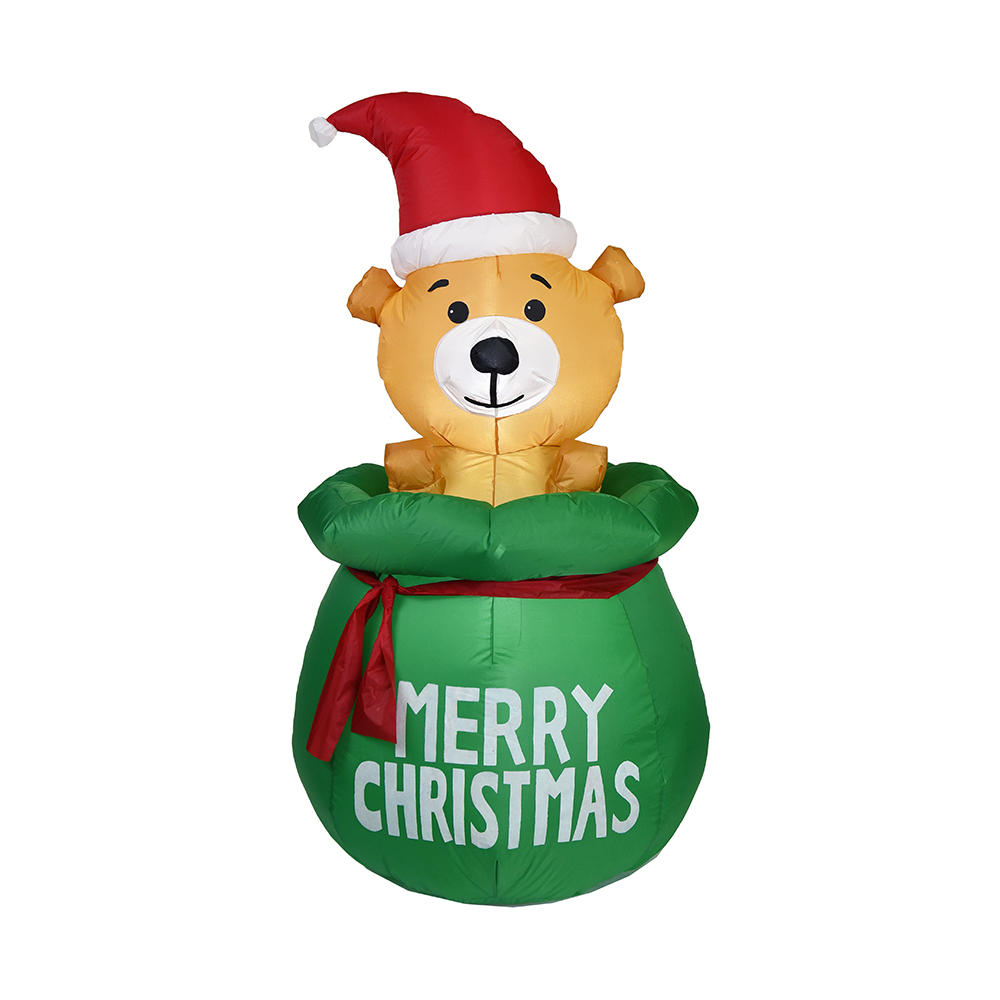 150cm Christmas inflatable teddy bear outdoor decoration （built-in led lights） 