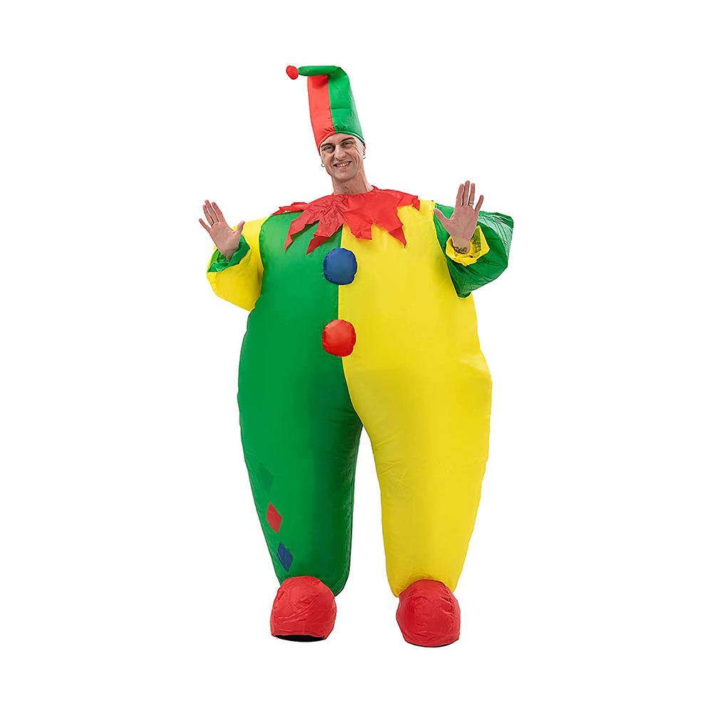 Inflatable costume clown blow up funny joker costumes （adult size）