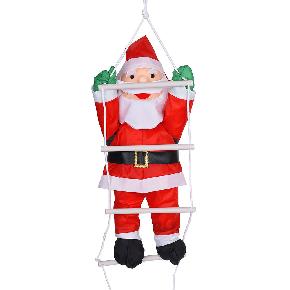 60CM Cartoon santa claus climbing on rope/ladder/present/swing