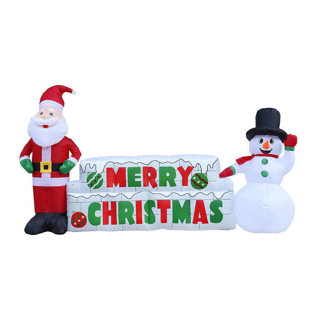 290cm Long Christmas inflatable ice-bricks outdoor decoration（built-in led）
