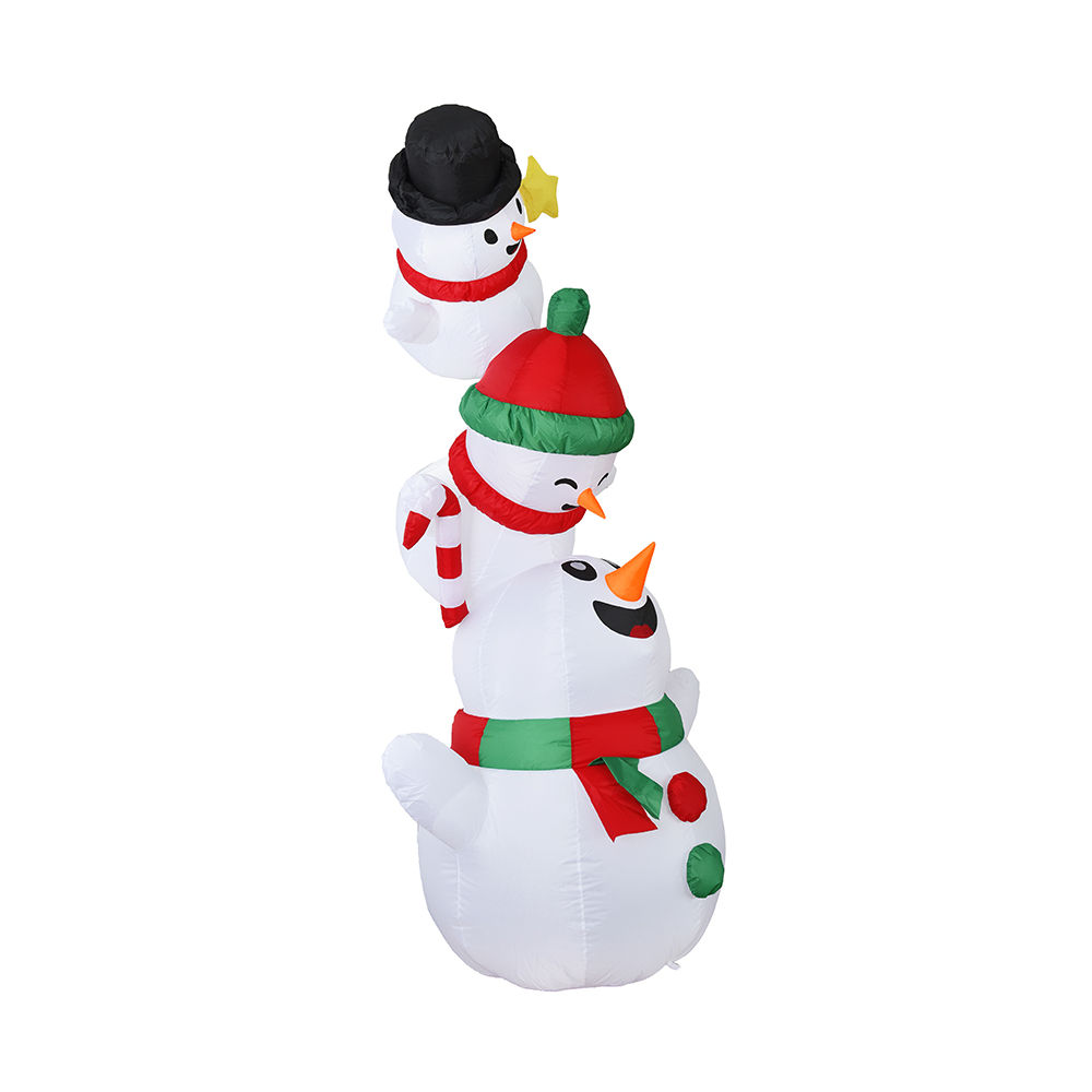 240cm Christmas inflatable three snowman outdoor decoration （built-in led）