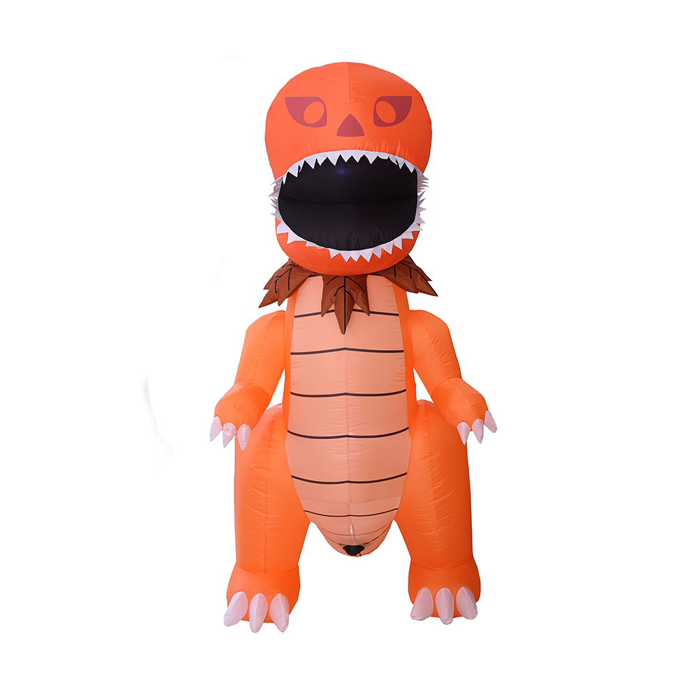 240cm Halloween opblaasbare pompoen hoofd dinosaurus buitendecoratie (ingebouwde led)